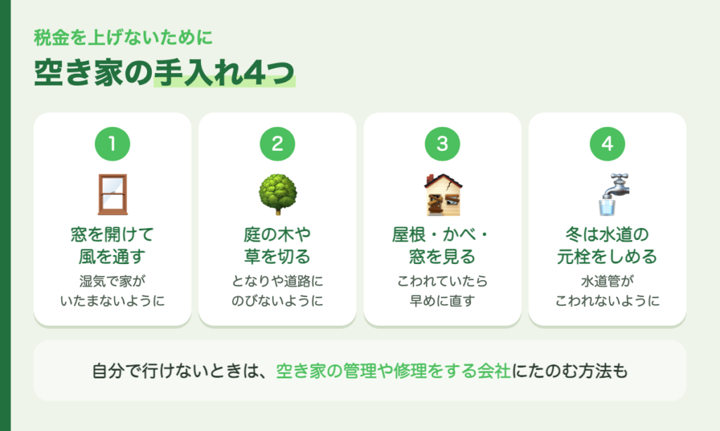 空き家の手入れ4つ